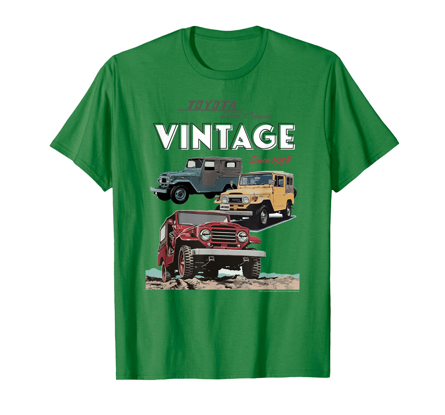 Toyota Iconic Land Cruiser Vintage Since 1958 Big Chest Logo T-Shirt