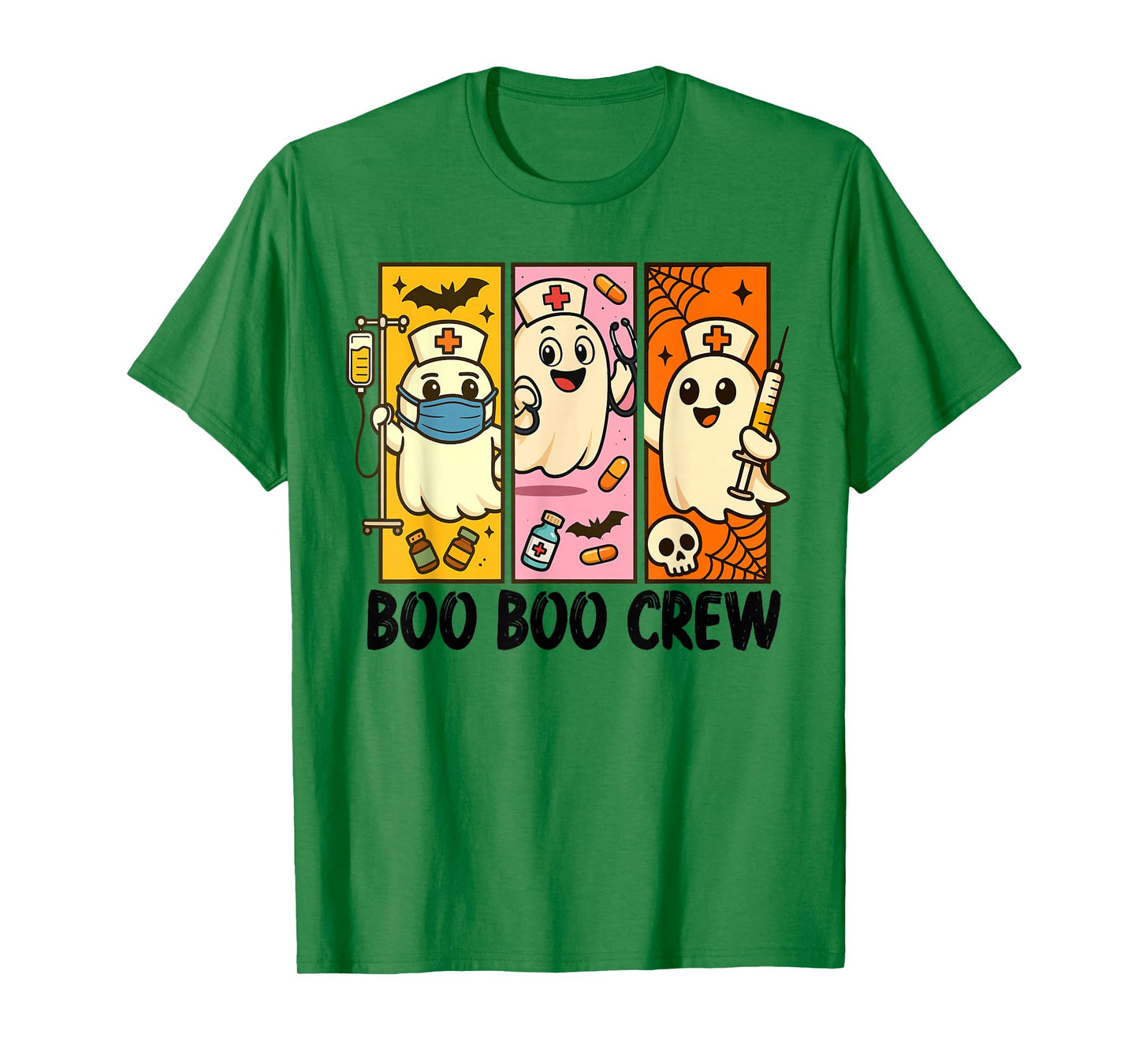 Halloween Vibes Spooky RN Nurse Squad Nursing Boo Booo Crew T-Shirt