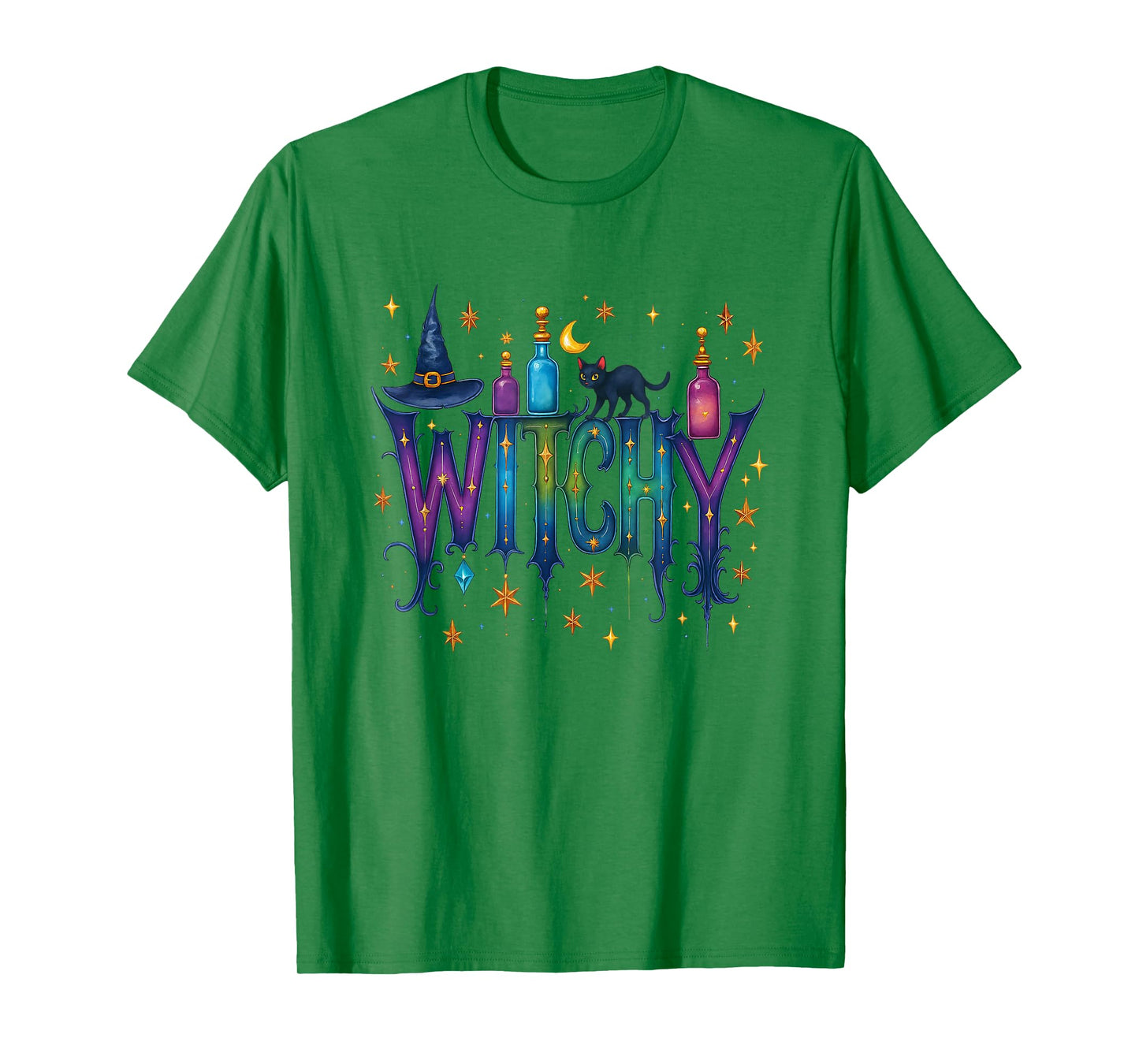 Whimsical Witchy Halloween Witchy Vibes Vintage Women T-Shirt
