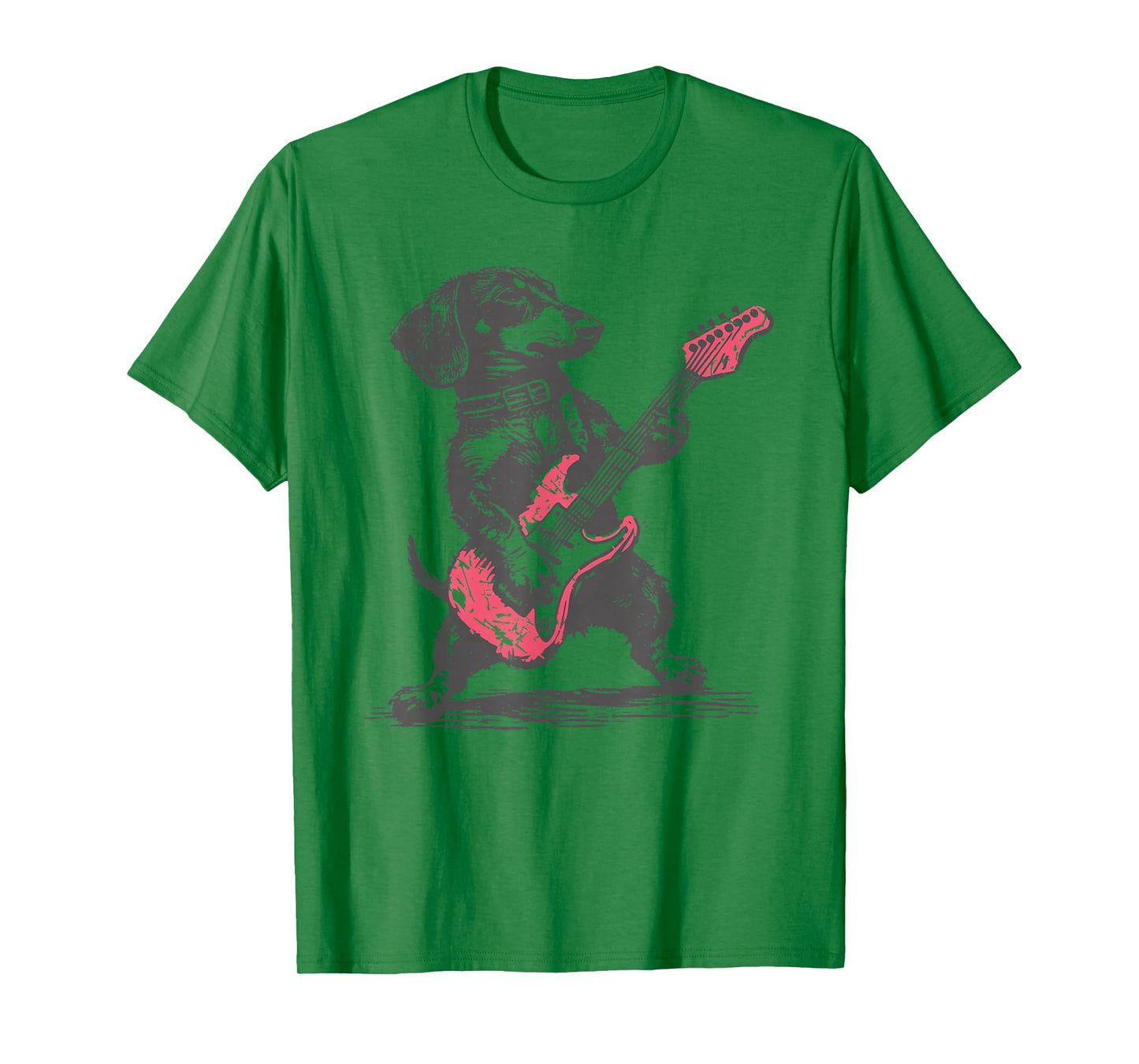 vintage dachshund weenie playing guitar T-Shirt