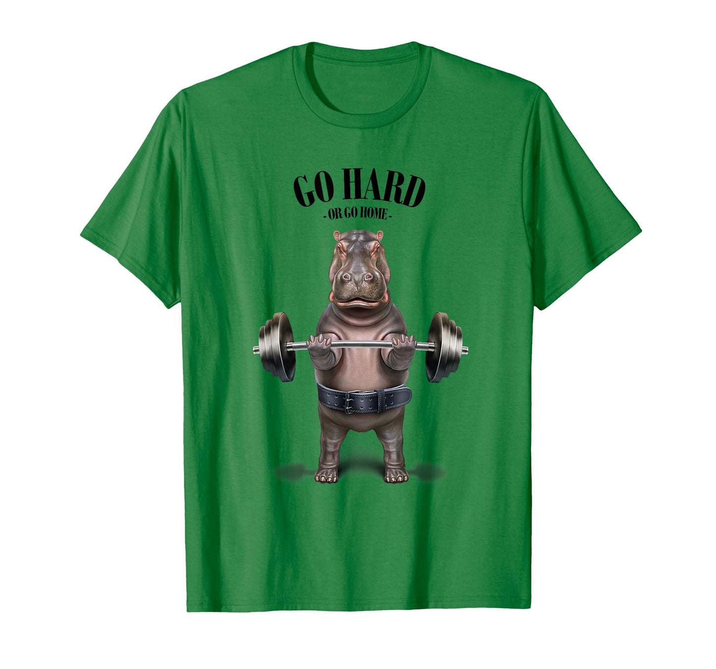 Hippo Muscle Training Weightlifting Fitness in Gym T-Shirt