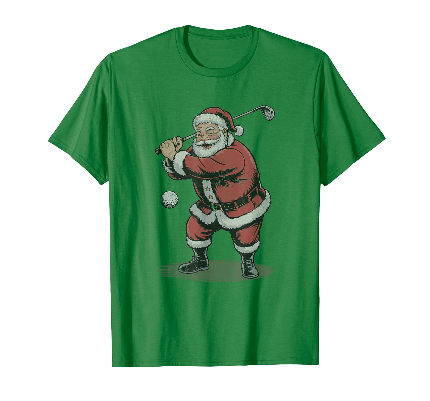 Retro Santa Playing Golf Vintage 90s Christmas Holiday T-Shirt