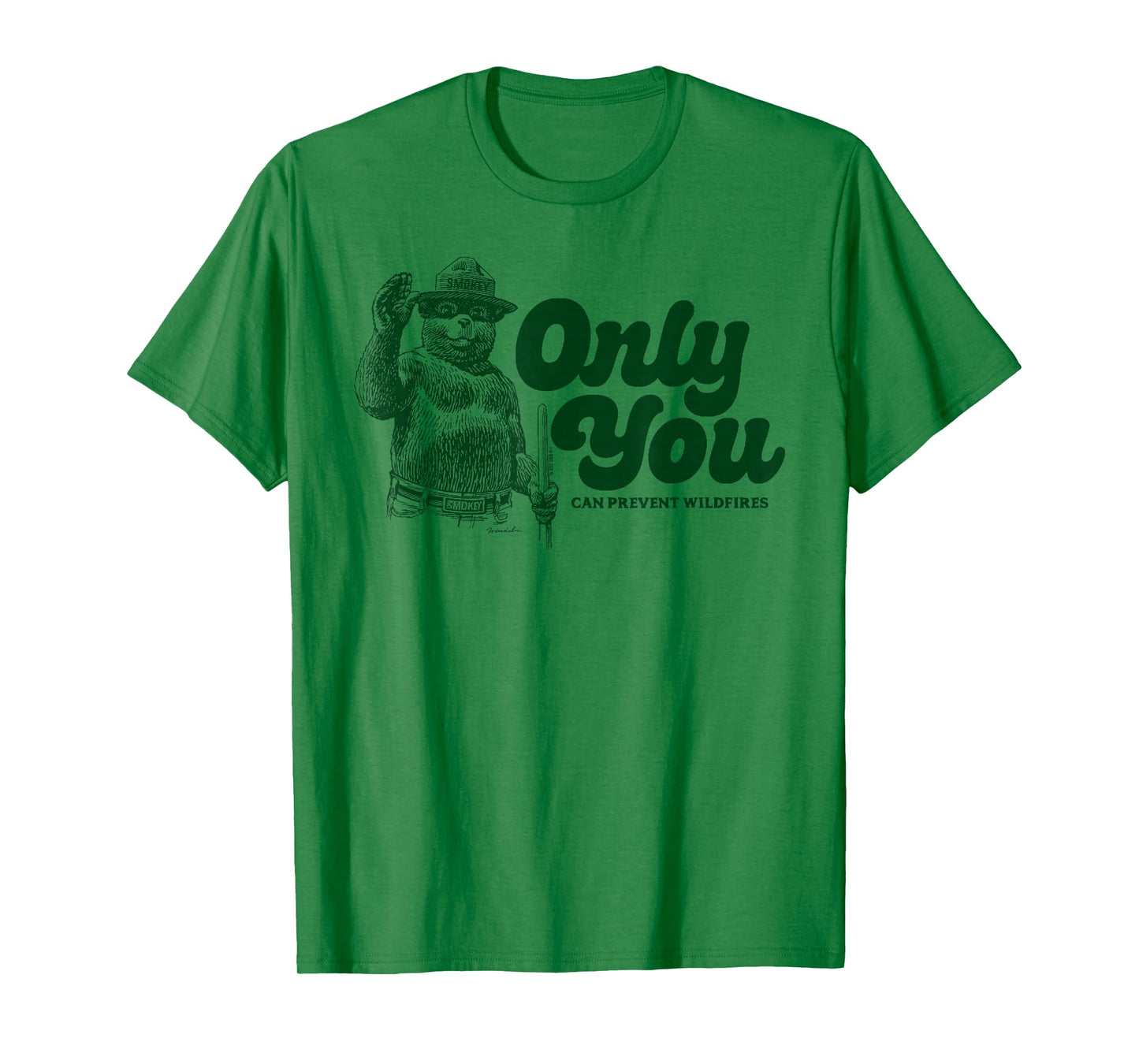 Vintage Waving Smokey Bear Only You Can Prevent Wildfires T-Shirt