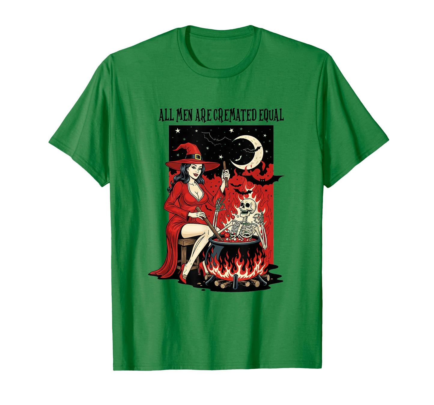 All Men are Cremated Equal Funny Witch Feminist Halloween T-Shirt