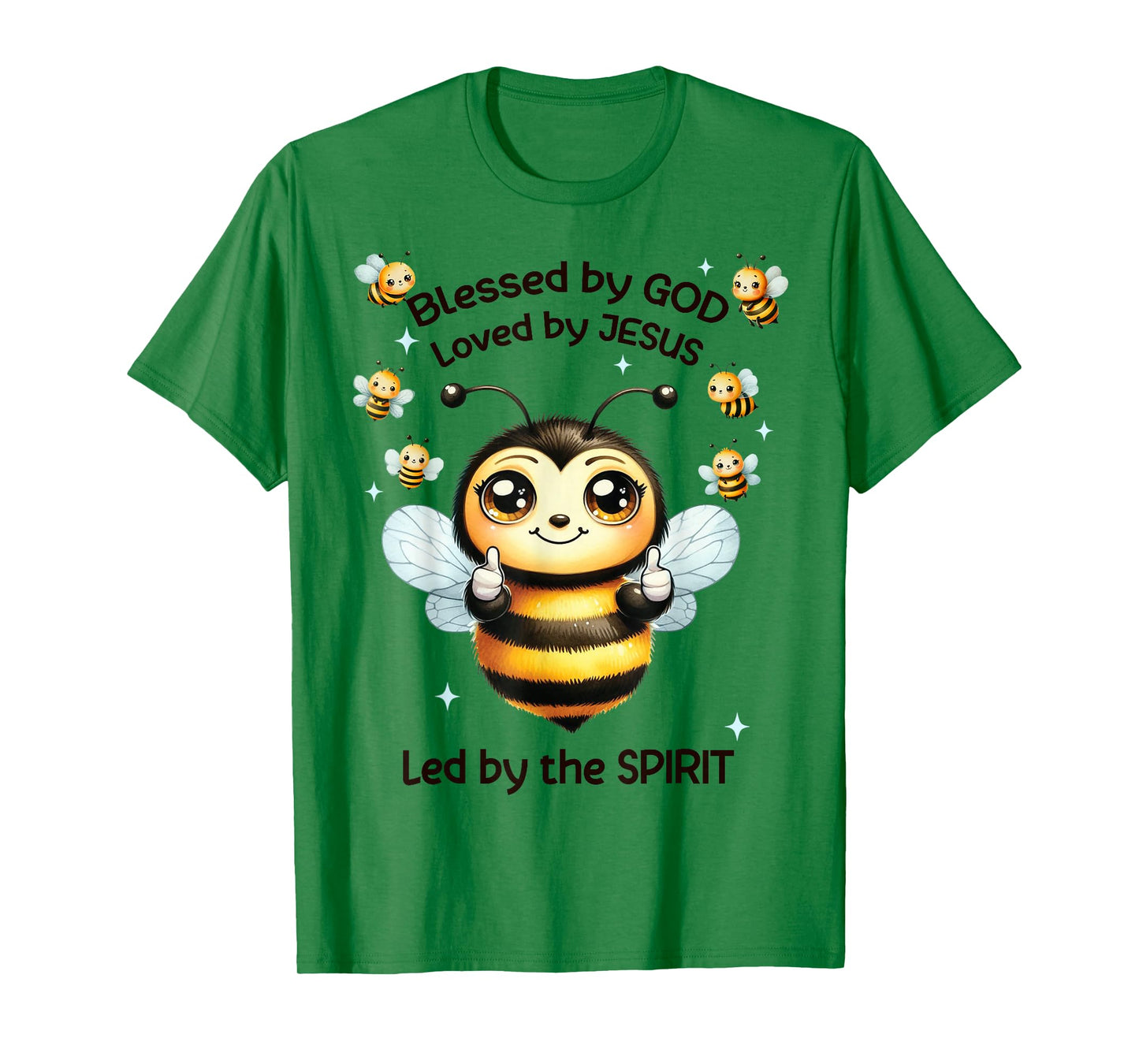 Christian Kids Blessed by God Loved by Jesus Bee Cute T-Shirt