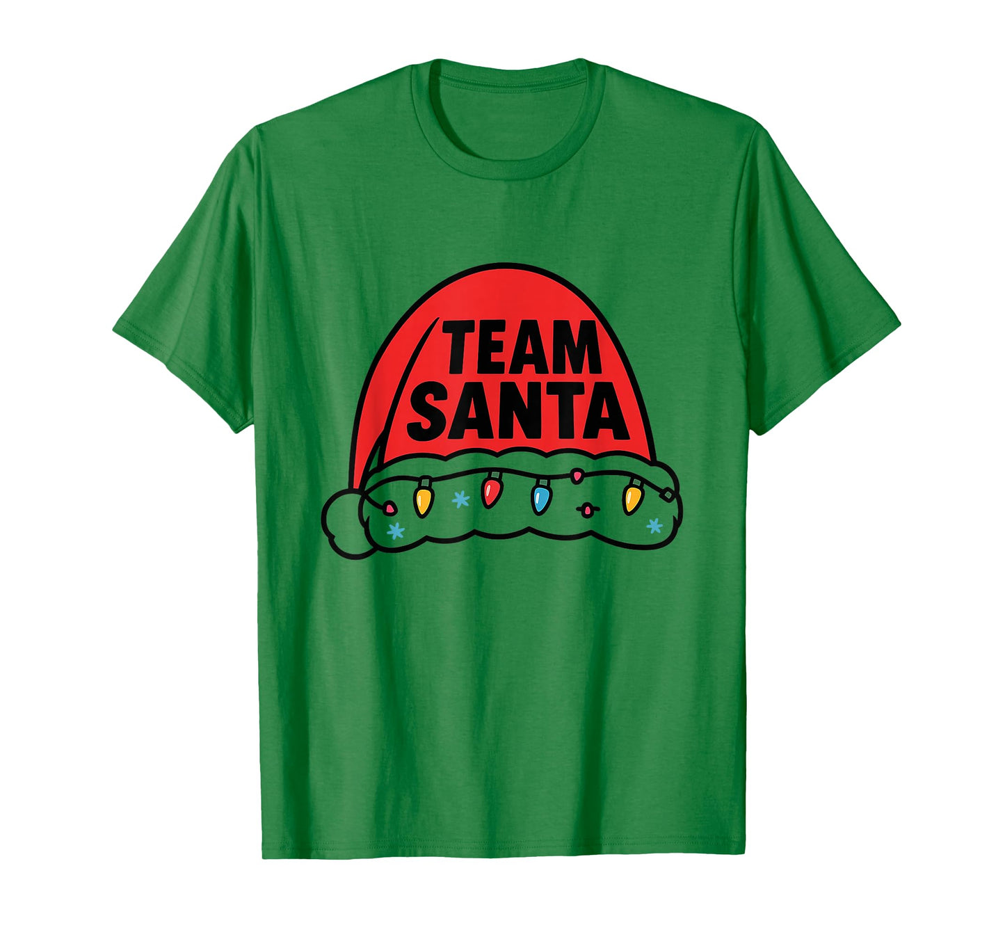 Team Santa Hat Christmas Squad Family Group Matching Pajamas T-Shirt