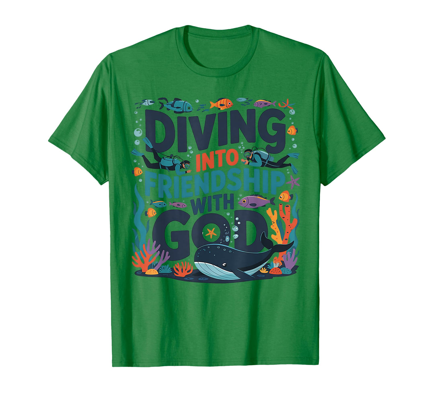 Diving Into Friendship With God Beach Scuba VBS 2025 T-Shirt