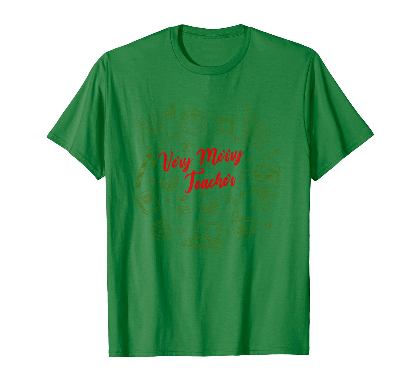 Very Merry Teacher, Christmas School, Teaching Christmas Tee T-Shirt