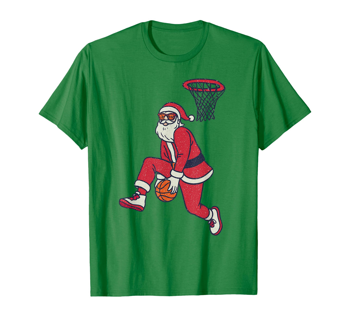 Santa Claus Playing Basketball Xmas Holiday Christmas T-Shirt
