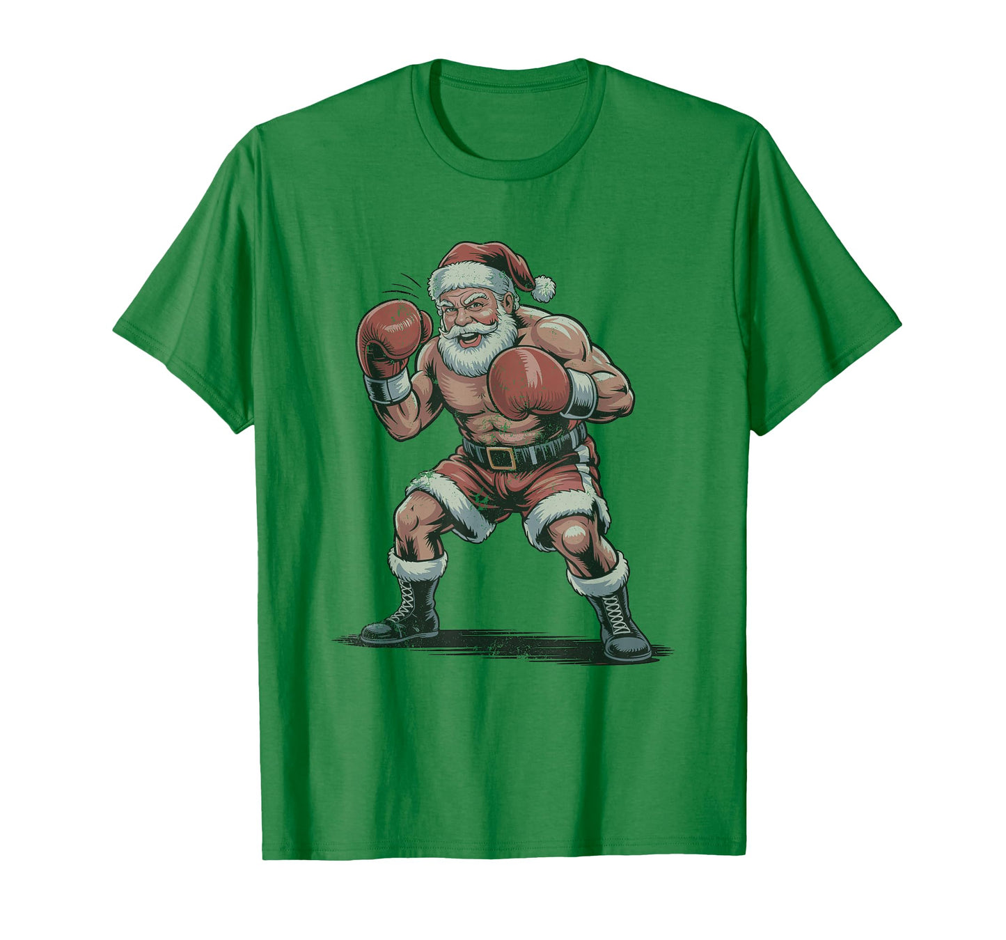Santa Boxing Retro Vintage 90s Christmas Holiday Sports T-Shirt