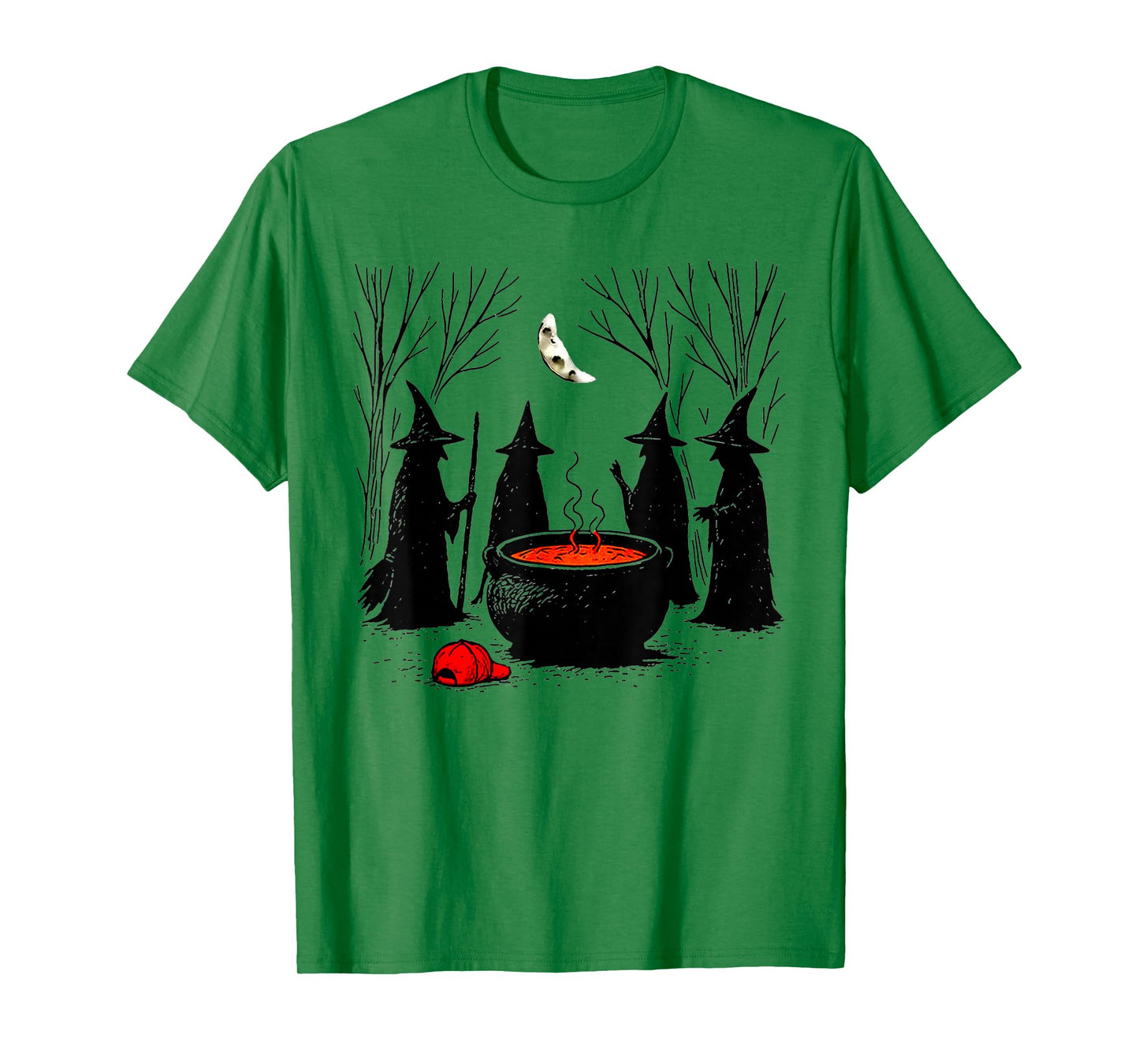 Halloween Witches Red Hat Cauldron Human Rights T-Shirt