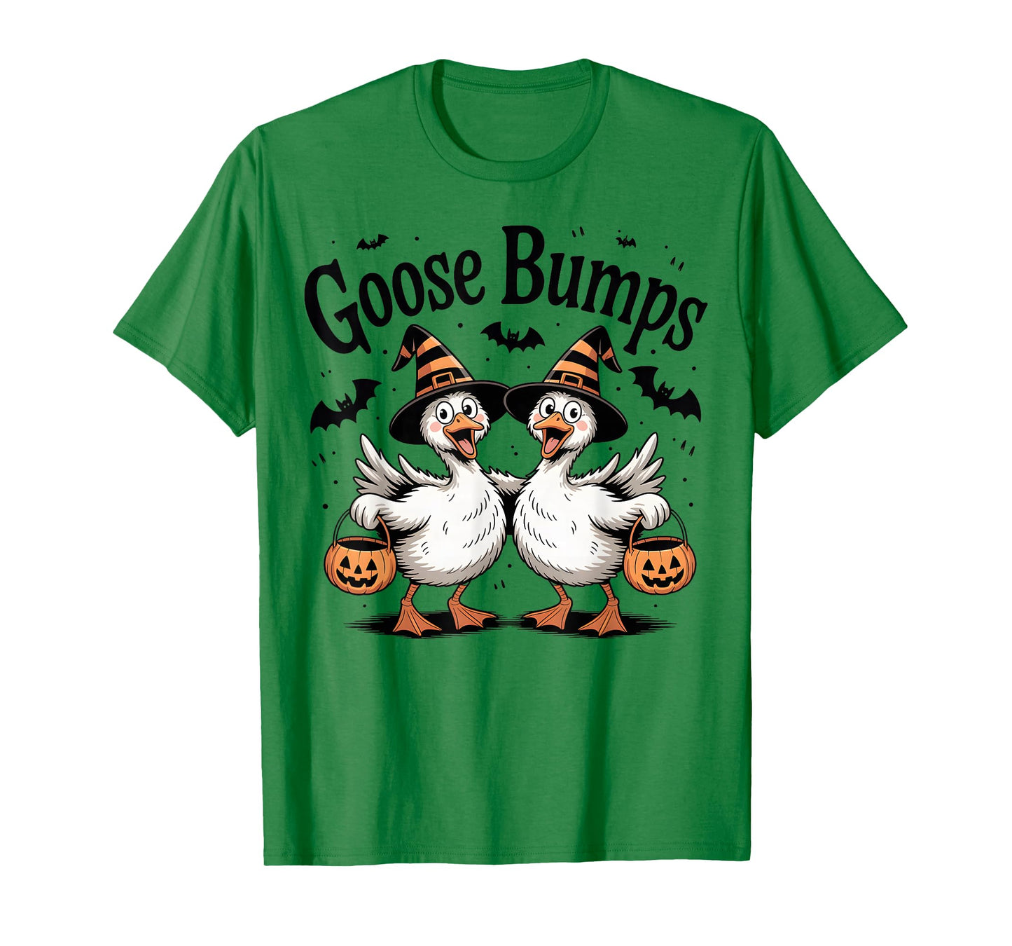 Goose Bumps Witch Goose Funny Halloween Pun T-Shirt
