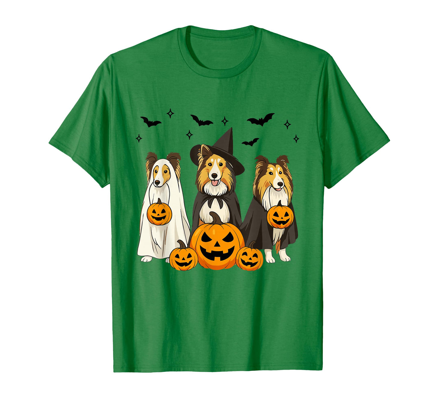 Witch Collie Halloween Ghost Collie Dog Mom Ghost Dog Lover T-Shirt