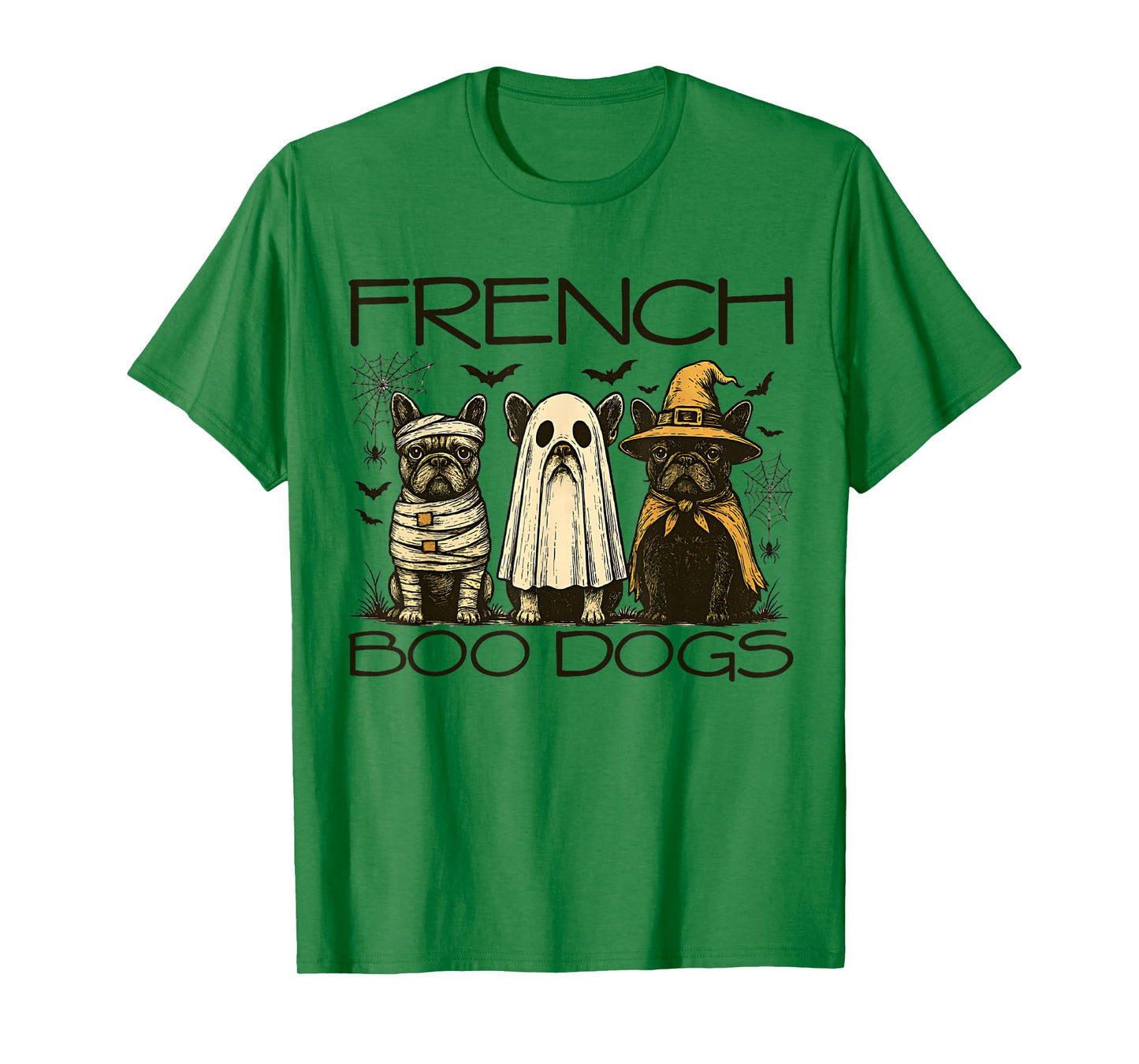 French Boo Dogs Funny French Bulldog Lover Halloween Spooky T-Shirt
