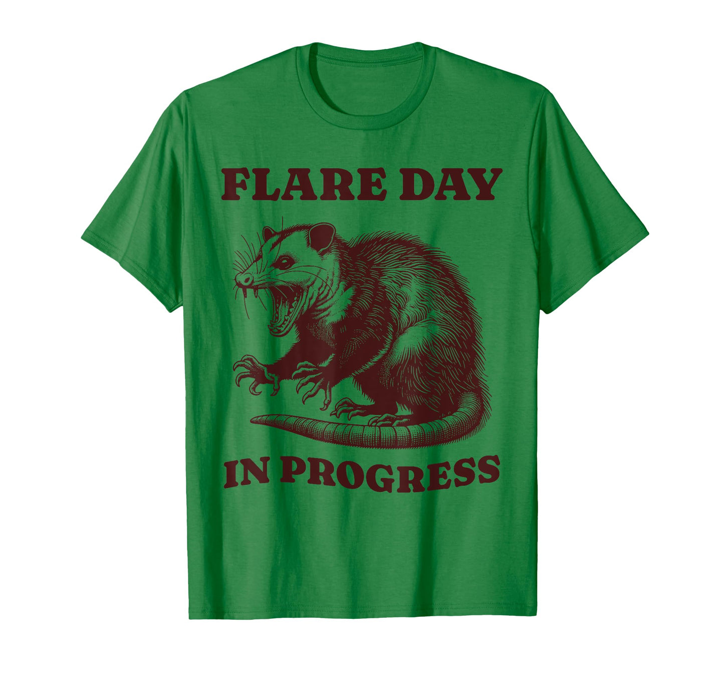 Vintage Possum Flare Day Invisible Illness Chronic Pain T-Shirt