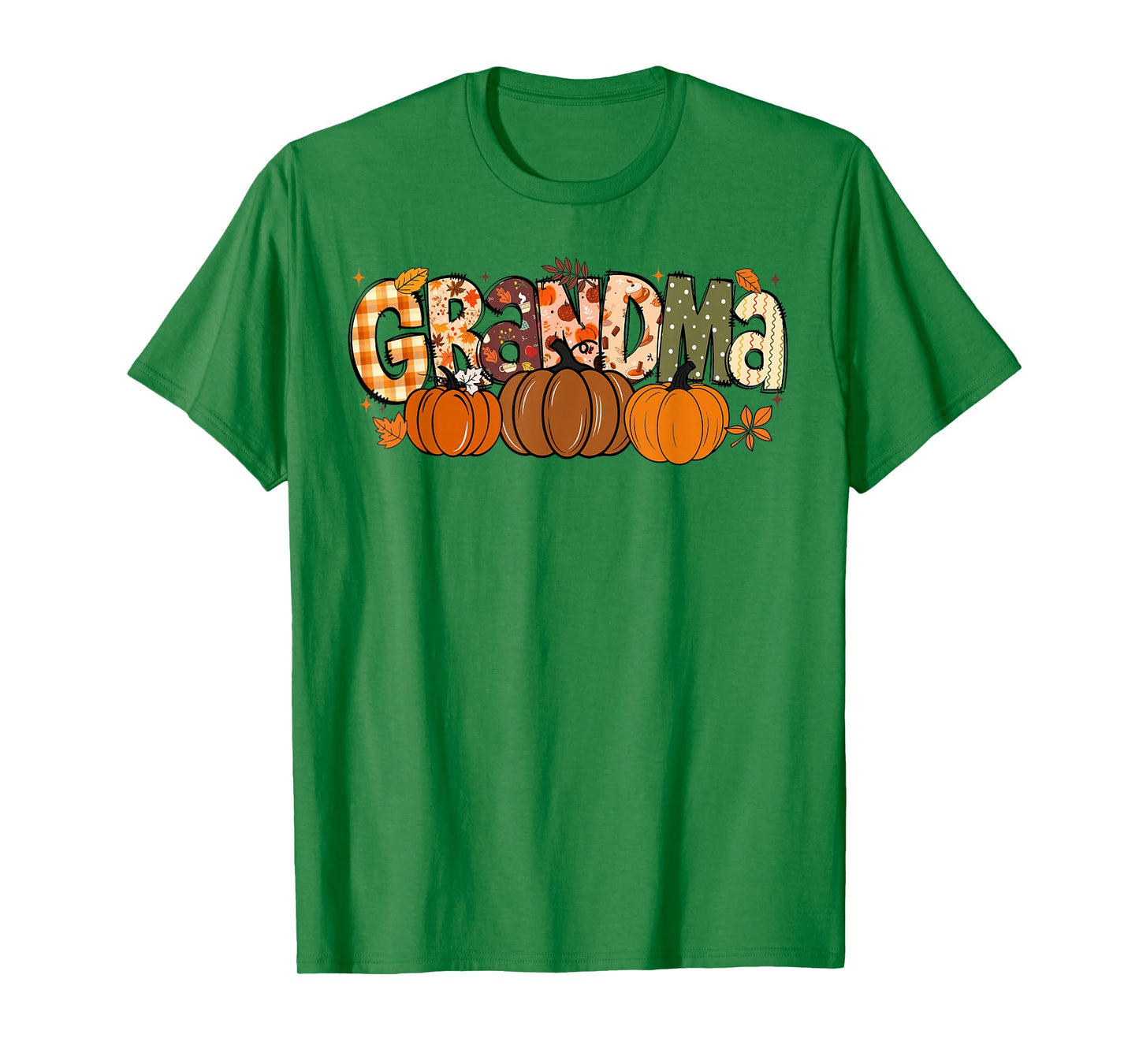 Retro Grandma Pumpkin Fall Leaves Grandma Fall Thanksgiving T-Shirt