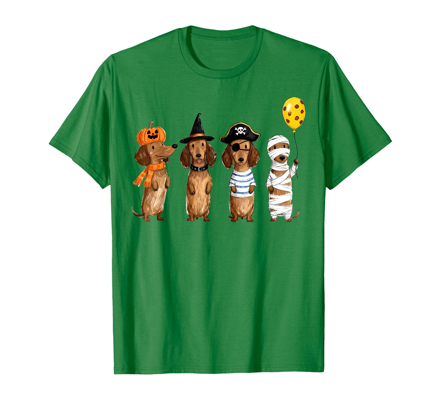 Weiner Dog Witch Happy Halloweenie Cute Halloween Dachshund T-Shirt