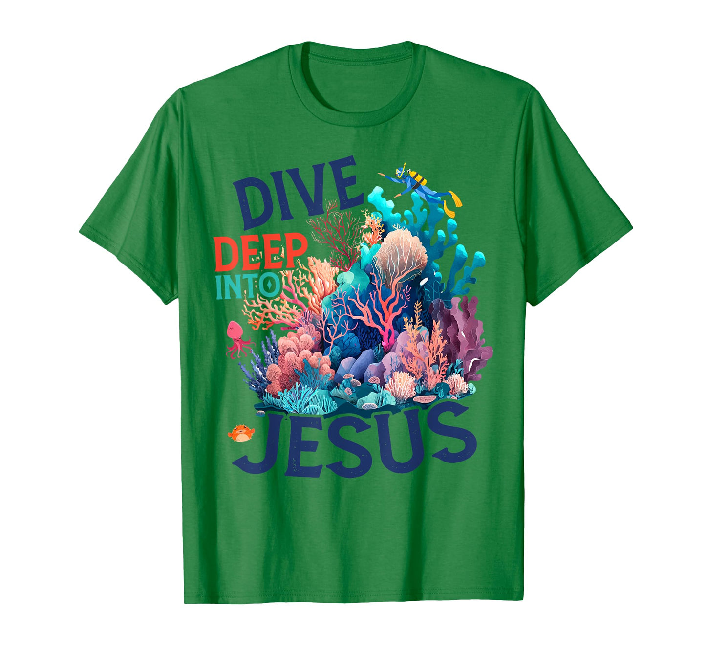 Dive Deep Into Scuba VBS 2024 Bible School Jesus Christian T-Shirt