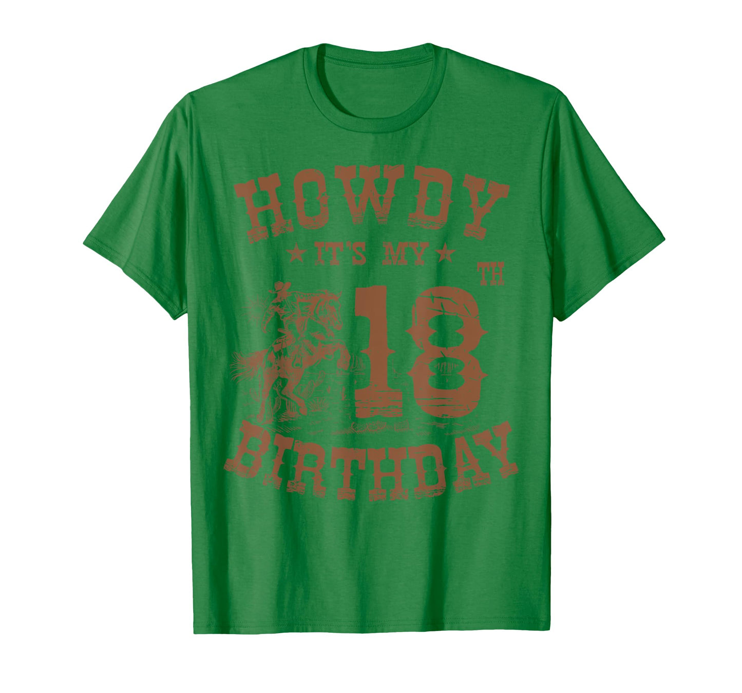 Howdy It's My 18th Birthday Western Cowboy 18 Years Old Bday T-Shirt