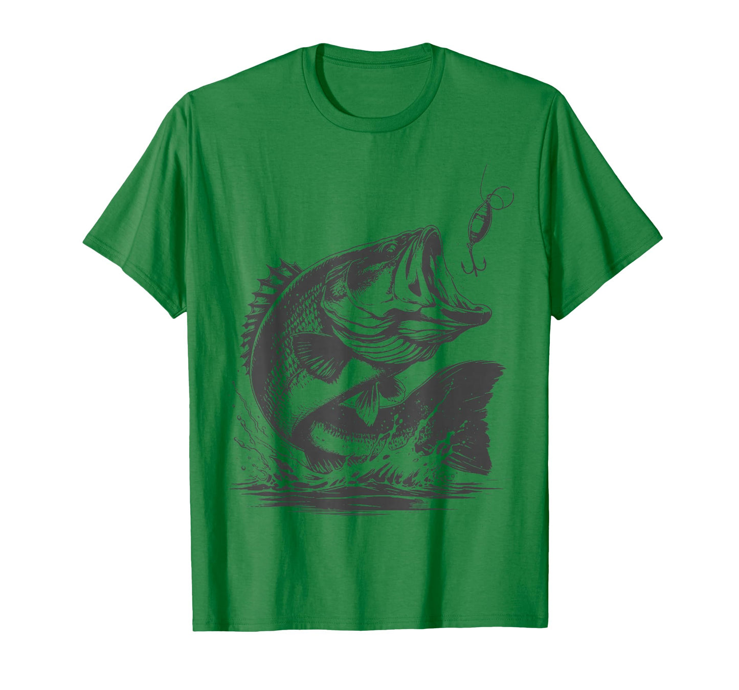 Vintage Bass Fishing Fishing Graphic Large Mouth Bass Fish T-Shirt