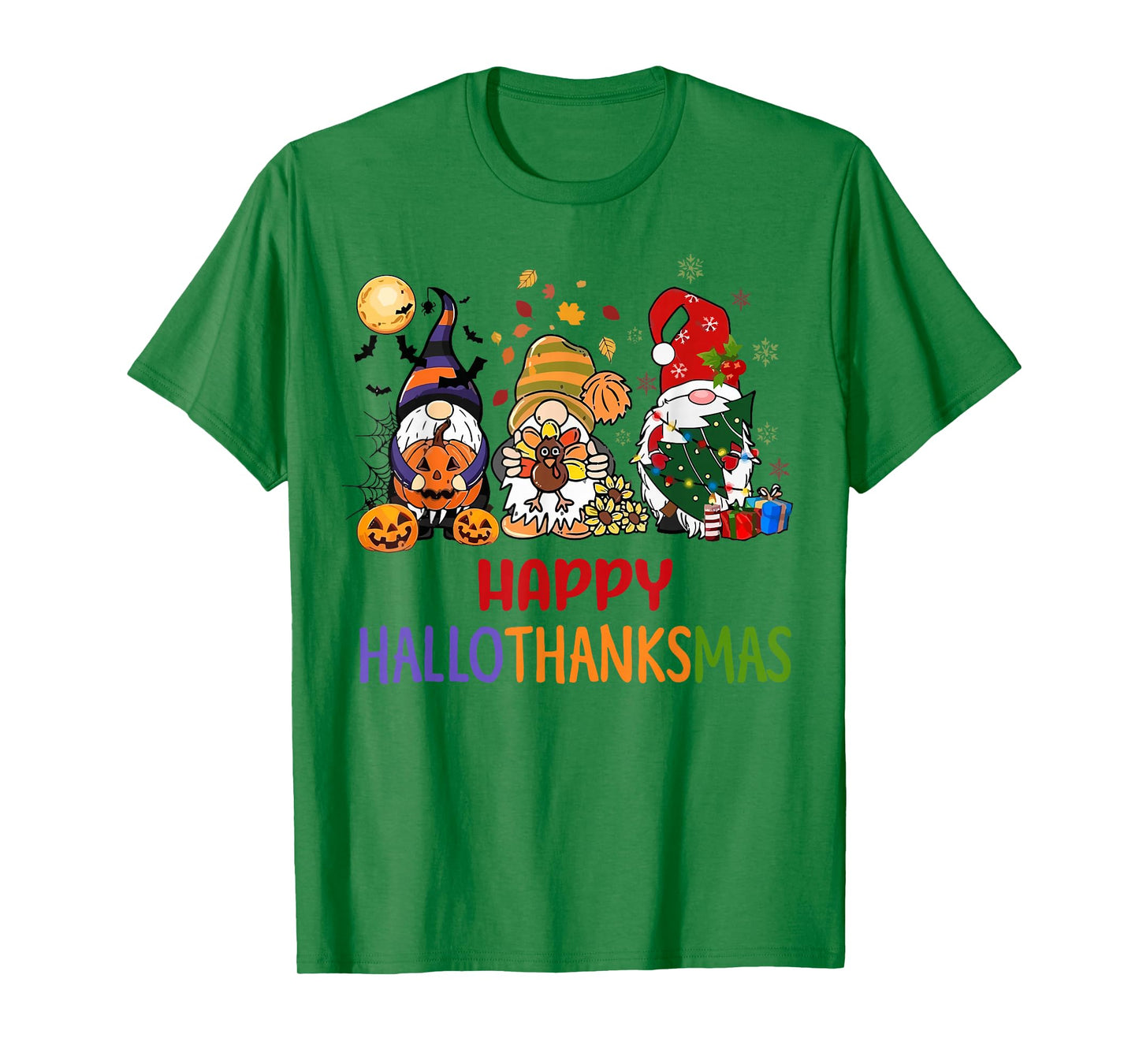 Halloween Thanksgiving Christmas Gnomes Holiday Season T-Shirt