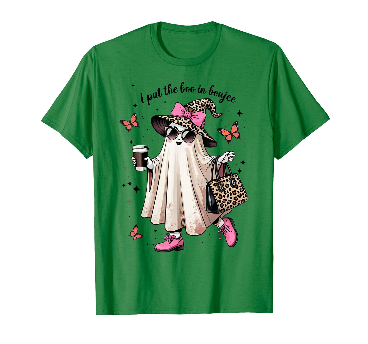 I Put The Boo in Boujee Halloween Cute Lady Ghost Girl Women T-Shirt