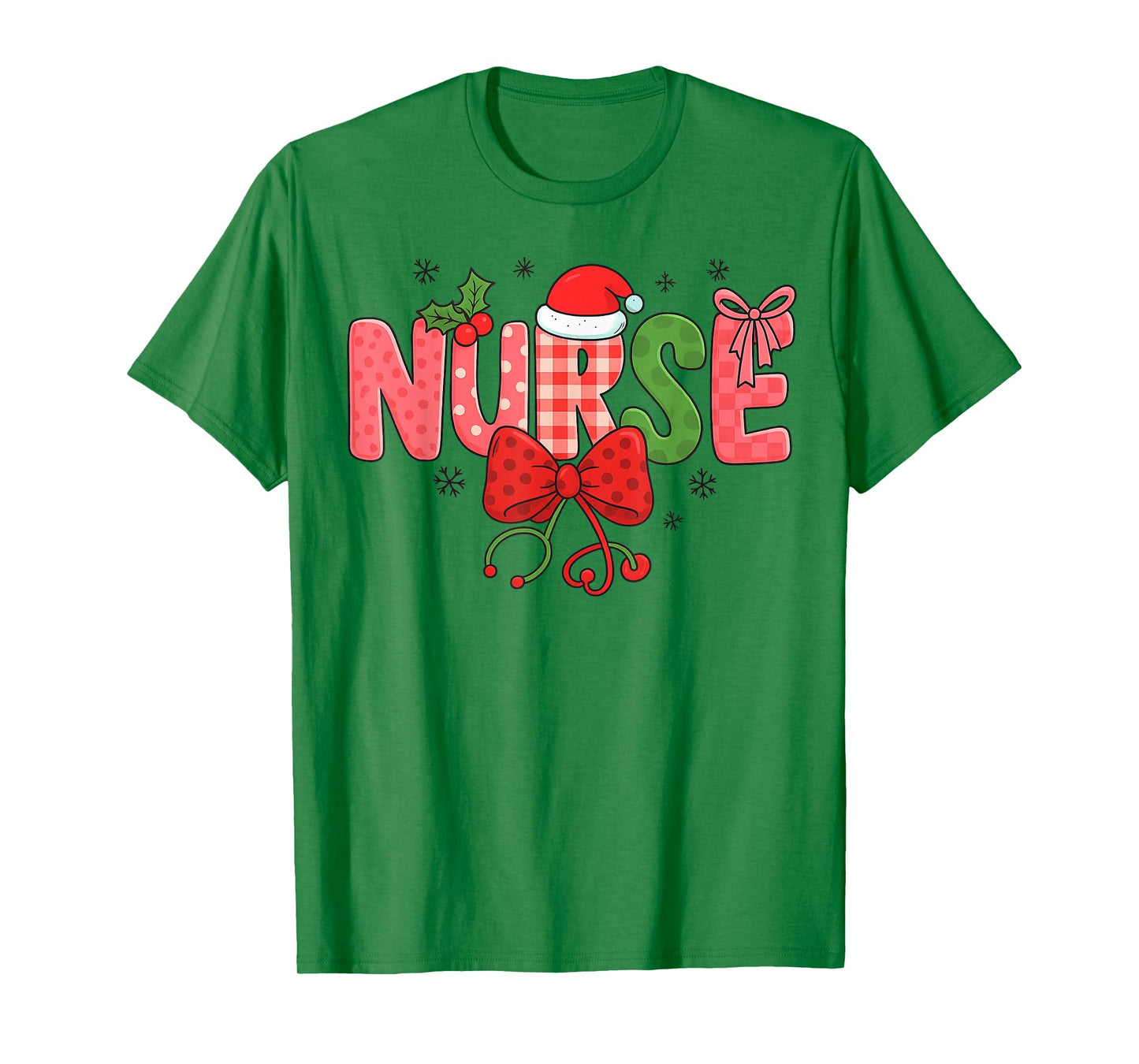 Retro Christmas Nurse Life Stethoscope 2025 Funny Nurse T-Shirt