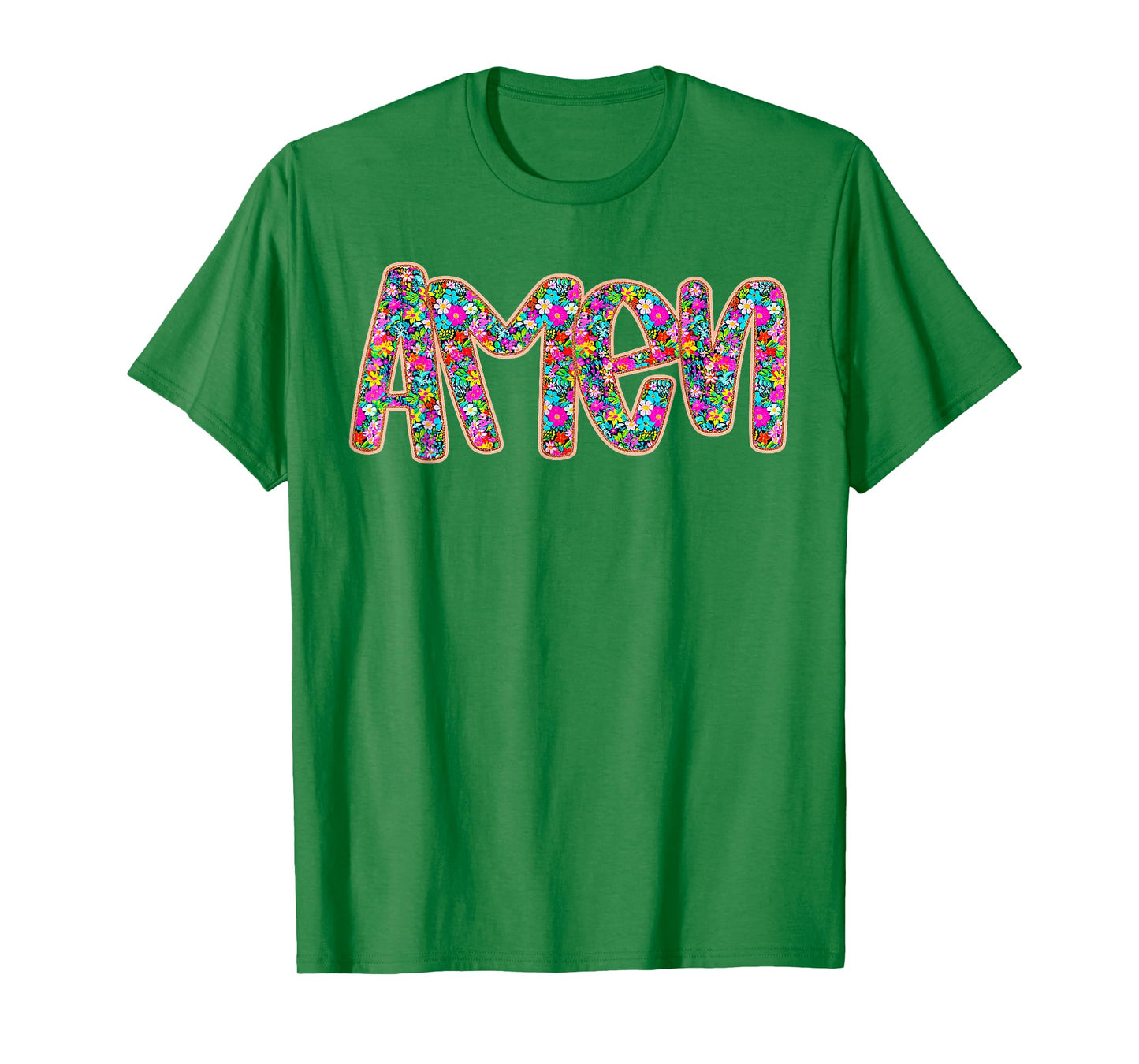 Retro Amen Floral Coquette Bow Jesus Girl Women Happy Easter T-Shirt