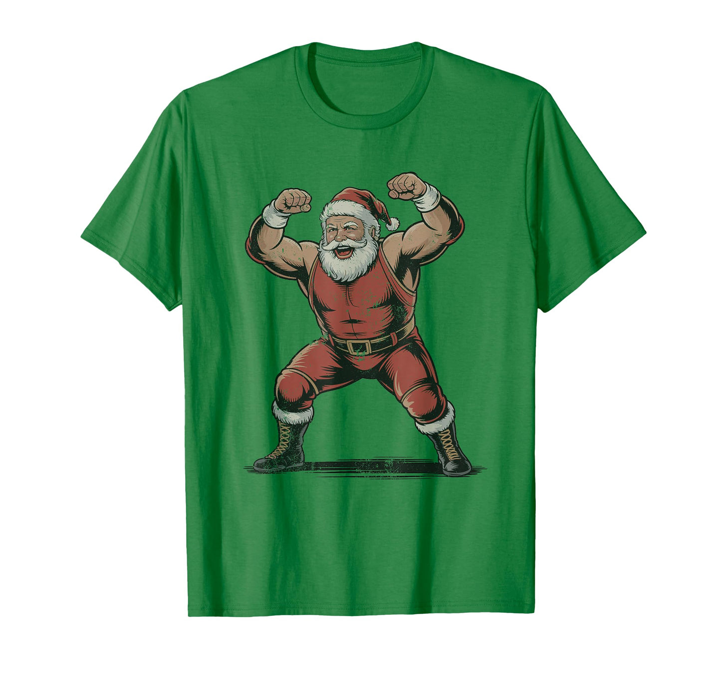 Santa Wrestling Retro Vintage 90s Christmas Holiday Sports T-Shirt