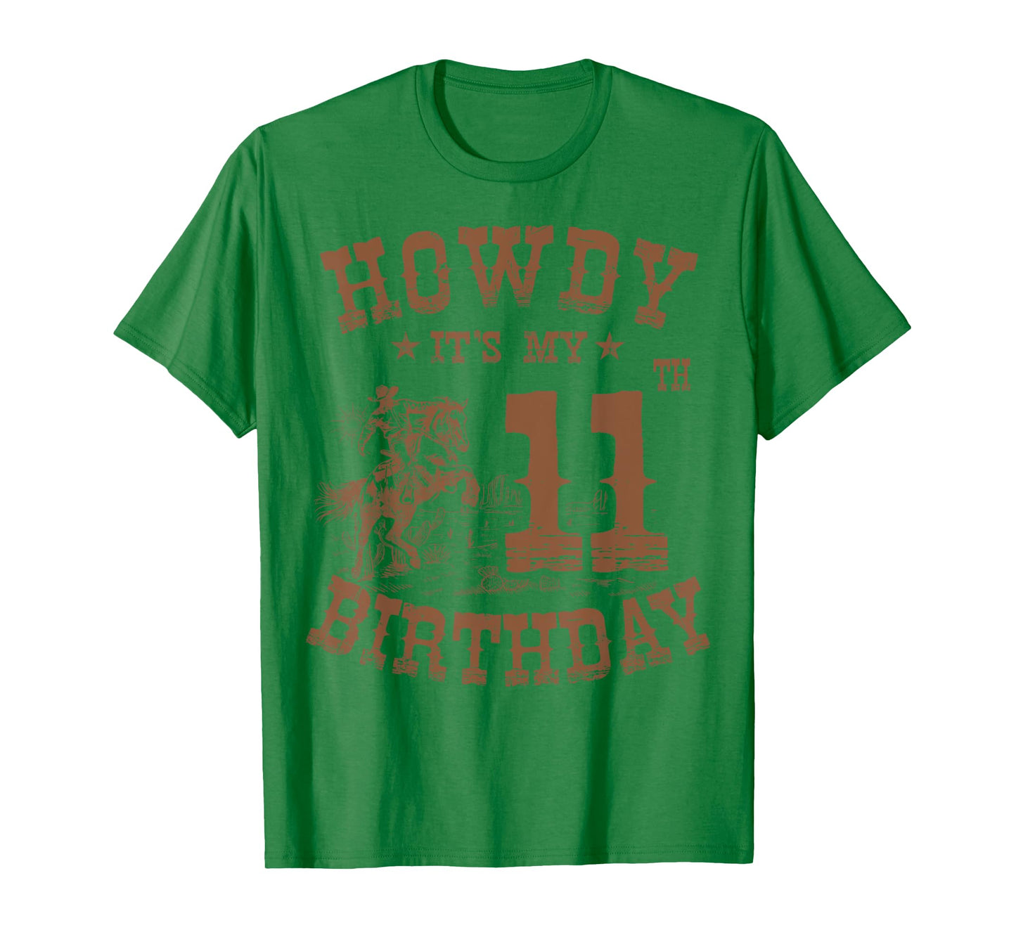 Howdy It's My 11th Birthday Western Cowboy 11 Years Old Bday T-Shirt