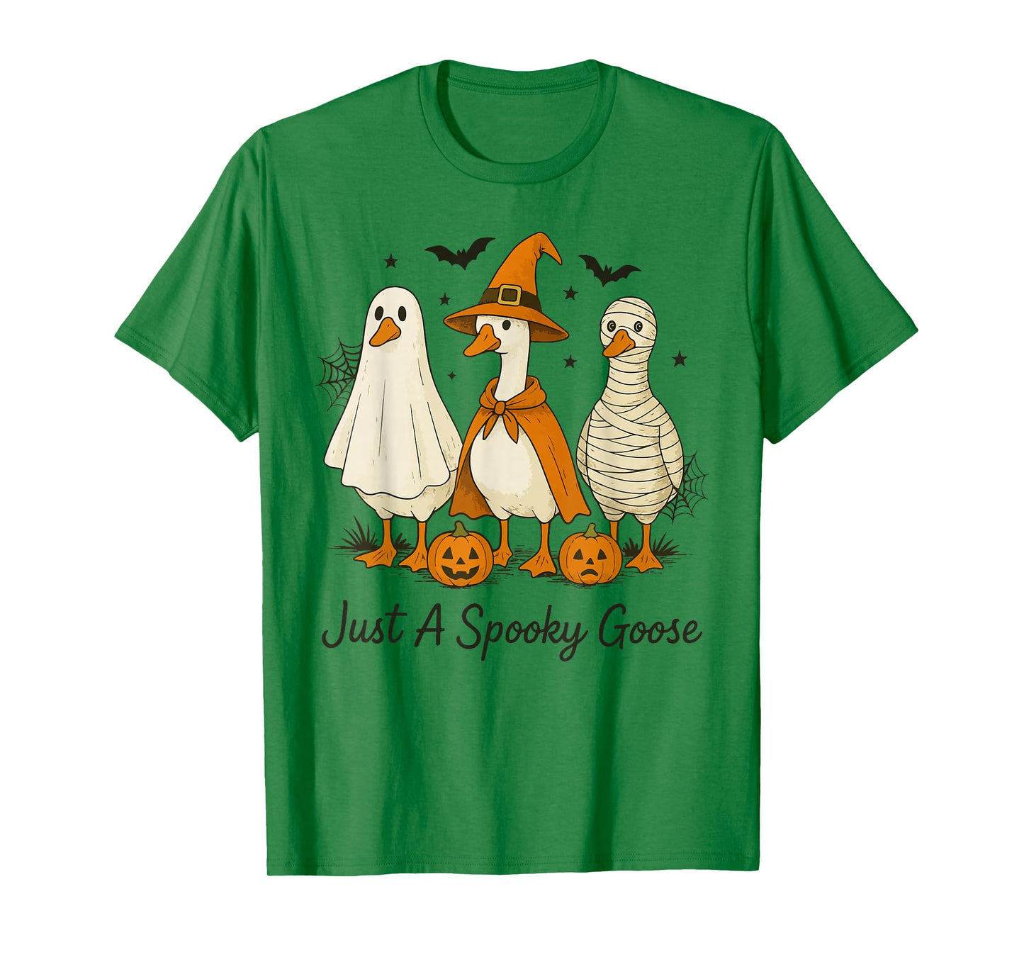 Just A Spooky Goose Halloween Costume Funny Goose Squad T-Shirt