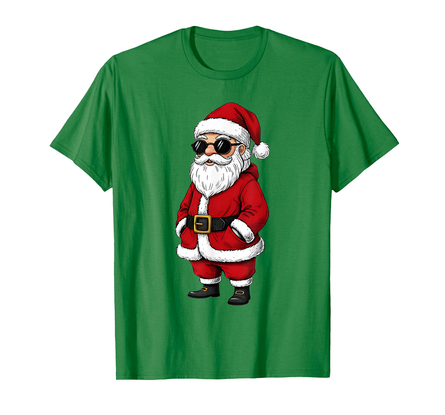 Santa Face with Sunglasses Christmas for Boys Men Kids T-Shirt