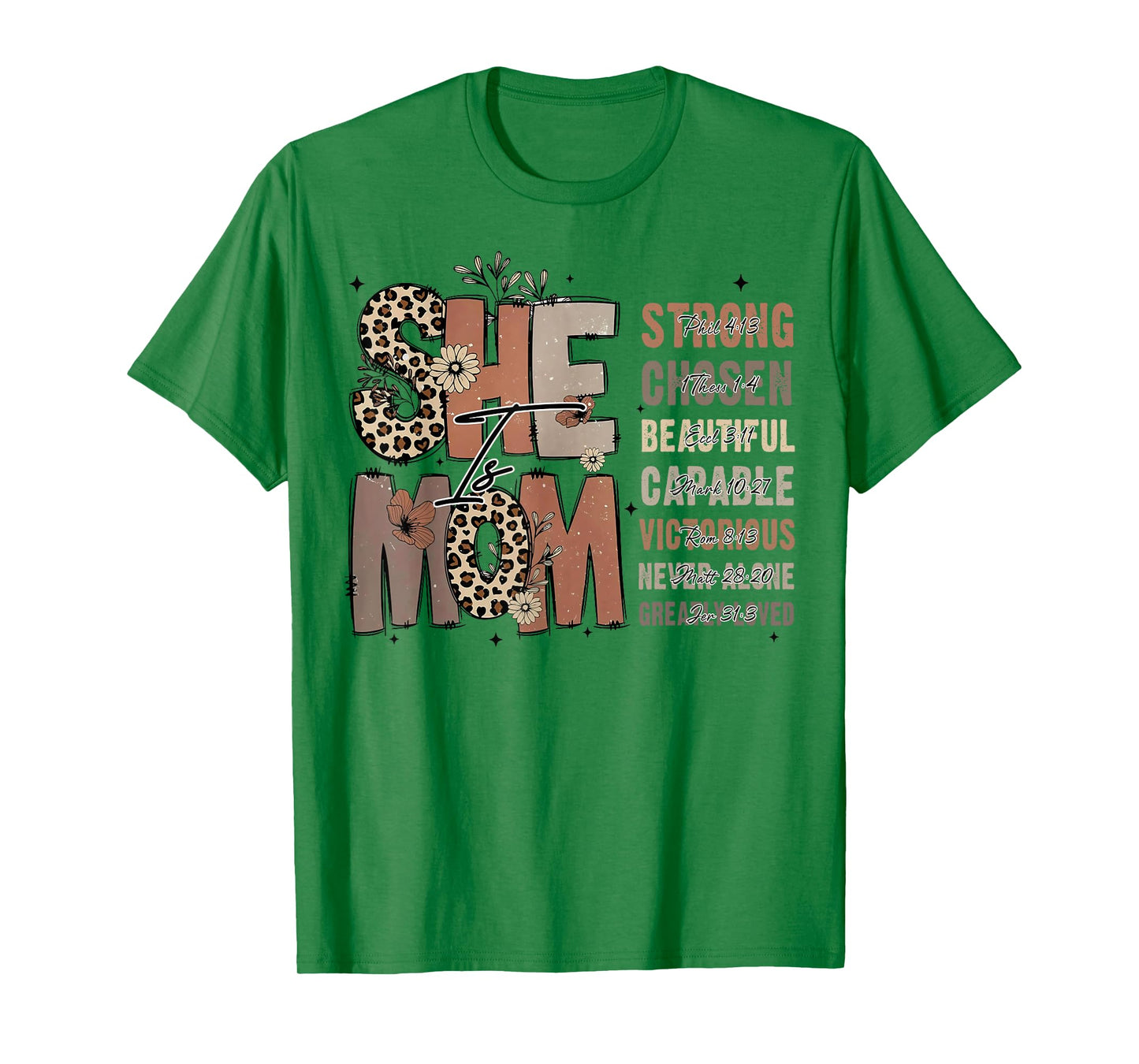 She Is Mom Christian Mother's Day Jesus Mama Religious Women T-Shirt