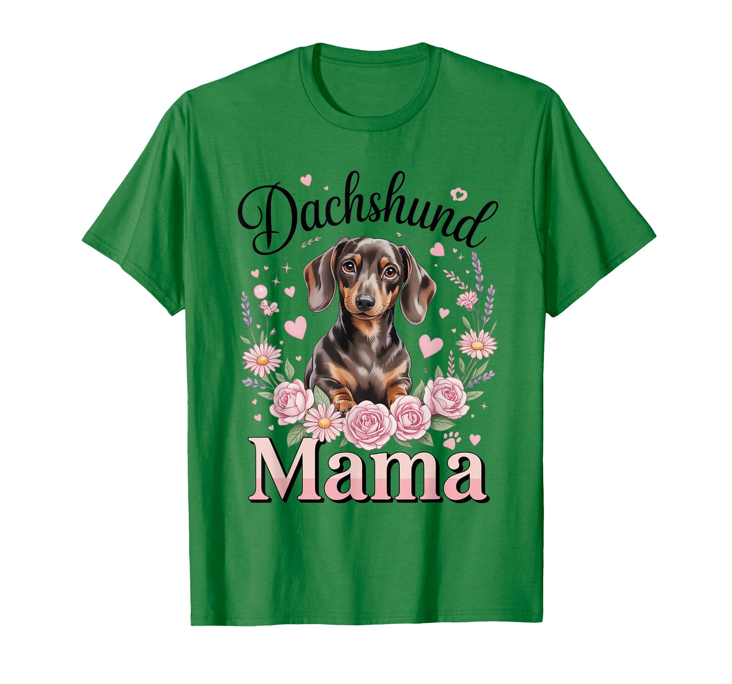 Dachshund Mama Colorful Doxie Chiweenie Wiener Dog Mom T-Shirt
