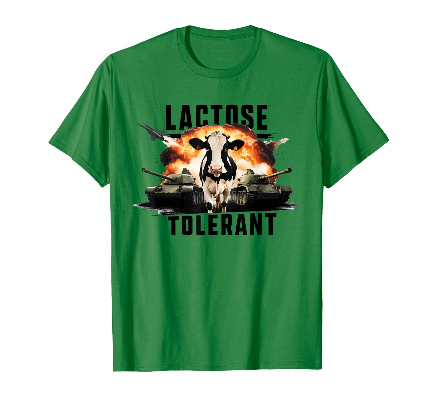 Lactose Tolerant Funny Cow Meme Men Women Diet Gym Humor T-Shirt