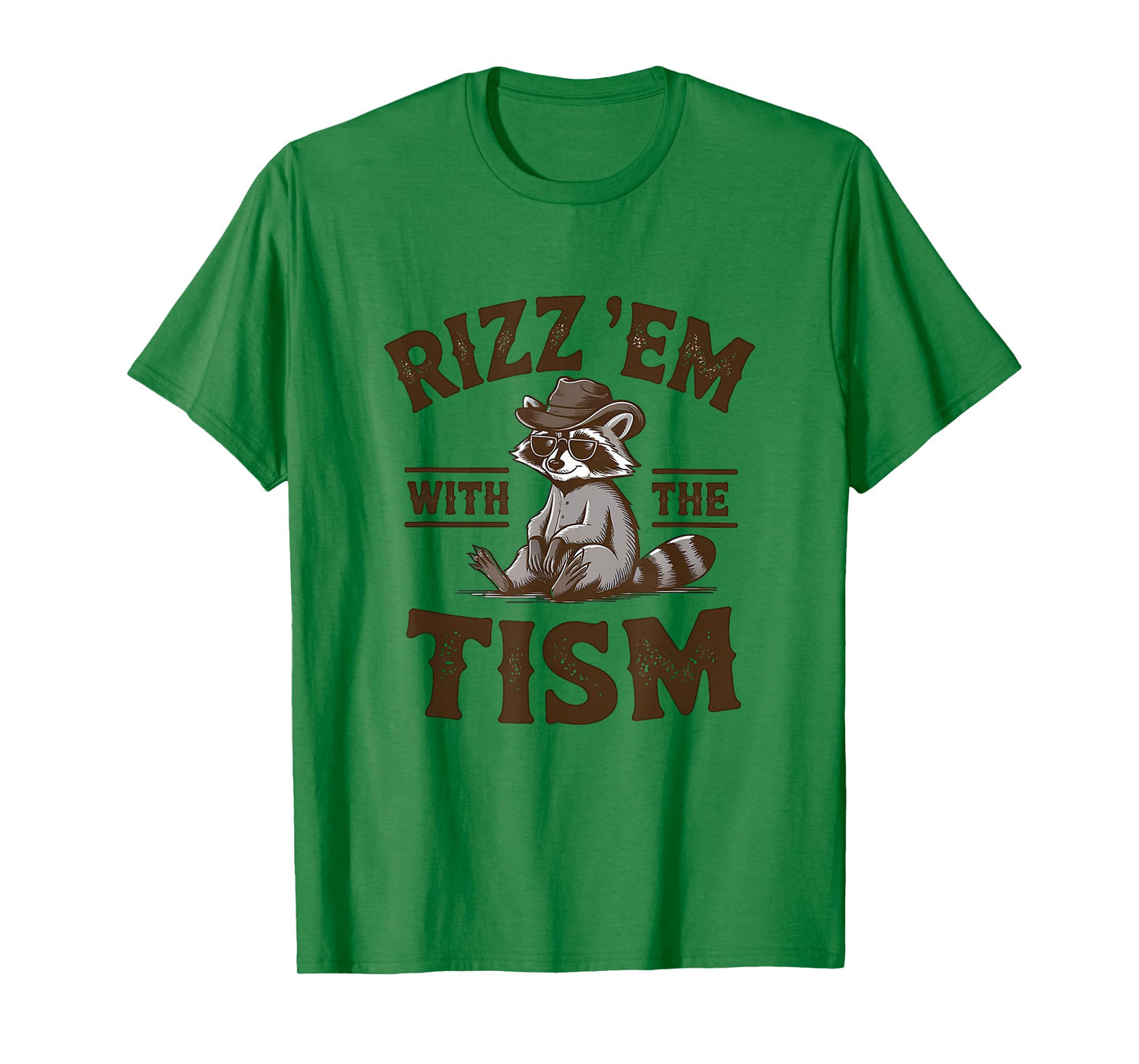 Rizz Em The Tism Cowboy Raccoon Vintage T-Shirt