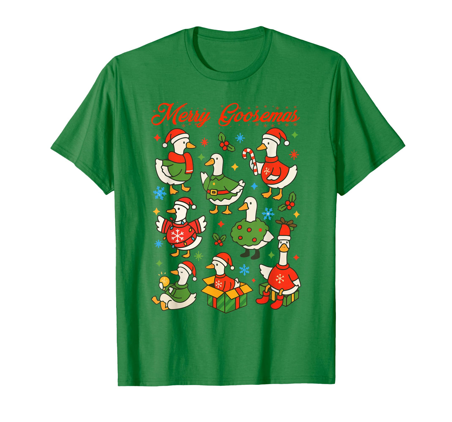 Christmas Xmas Vibes Silly Goose Reindeer Merry Goosemas T-Shirt