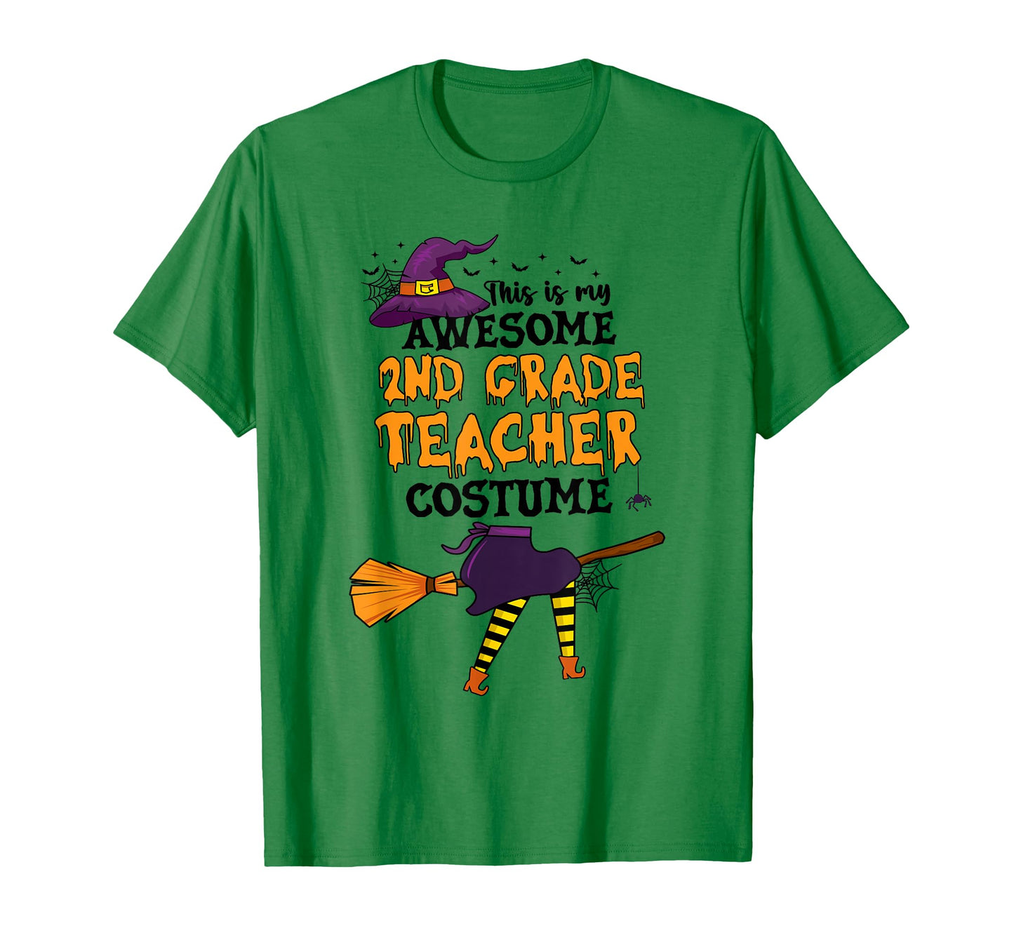 This is My Awesome 2nd Grade Teacher Costume Halloween Witch T-Shirt