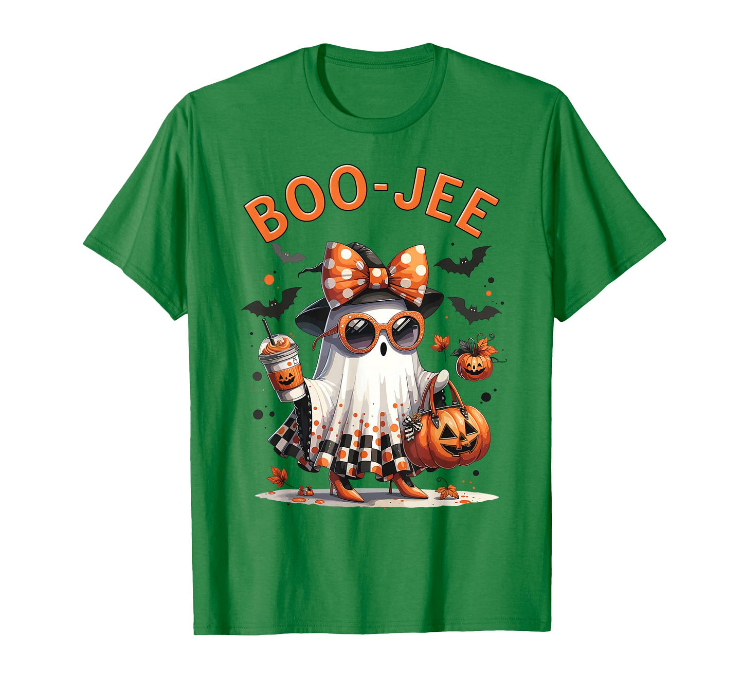 Boo JEE Coquette Pumkin Ghost Coffee Halloween Boujee Ghost T-Shirt