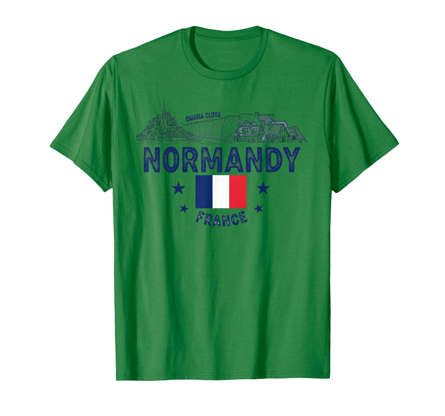 Normandy France Vintage Travel Souvenir T-Shirt