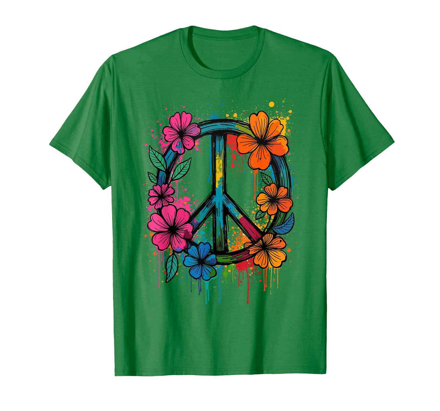Peace Sign, Love Peace Flower Power, Women, 70s & 60s T-Shirt