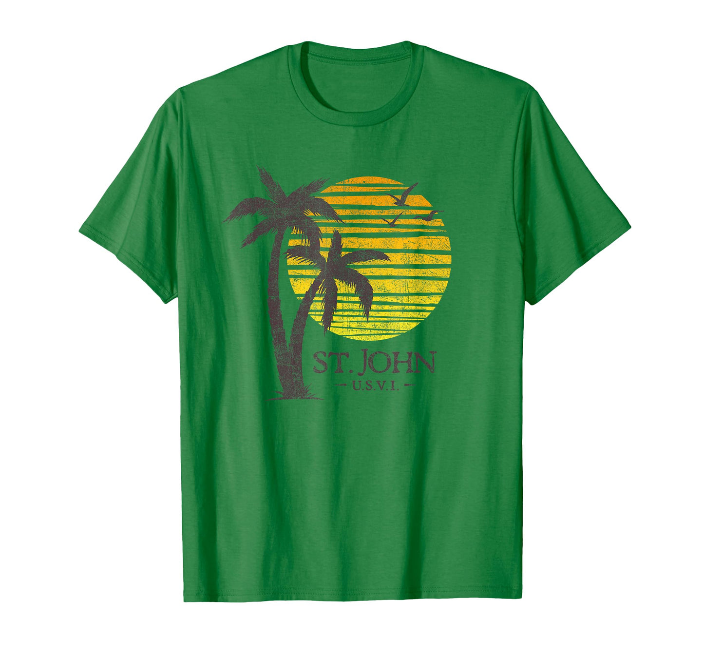 St John USVI Souvenir Colorful Beach Sunset Mens Womens T-Shirt