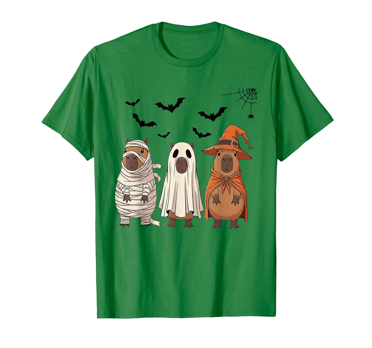 Funny Capybara Ghost Witch Pumpkin Halloween Costume Spooky T-Shirt