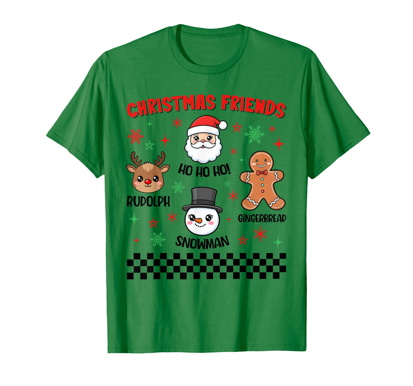 Christmas Squad Santa Rudolph Snowman Gingerbread Friends T-Shirt