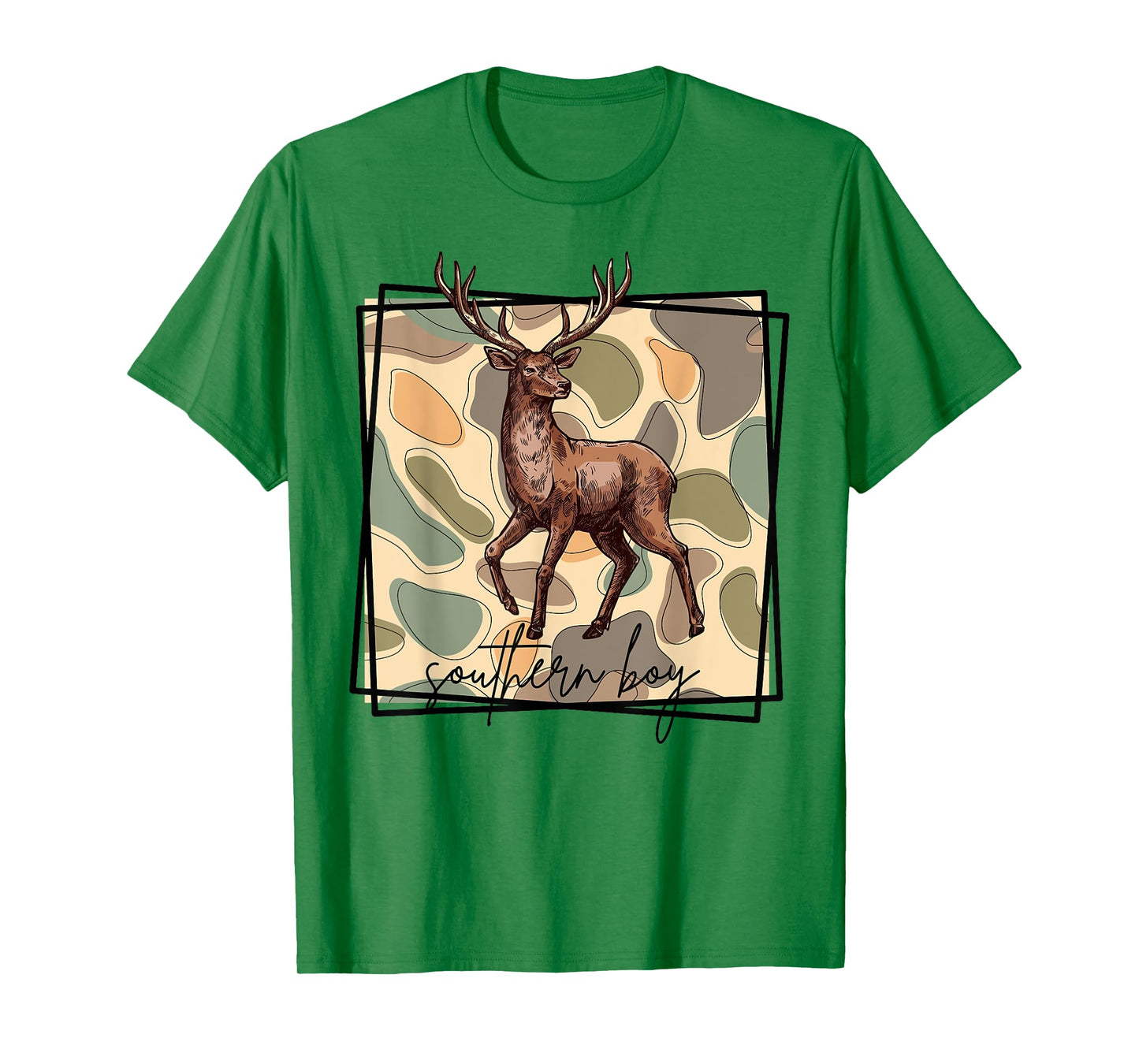 Local Southern Boy Deer Hunting Camo Outdoor Vintage Nature T-Shirt