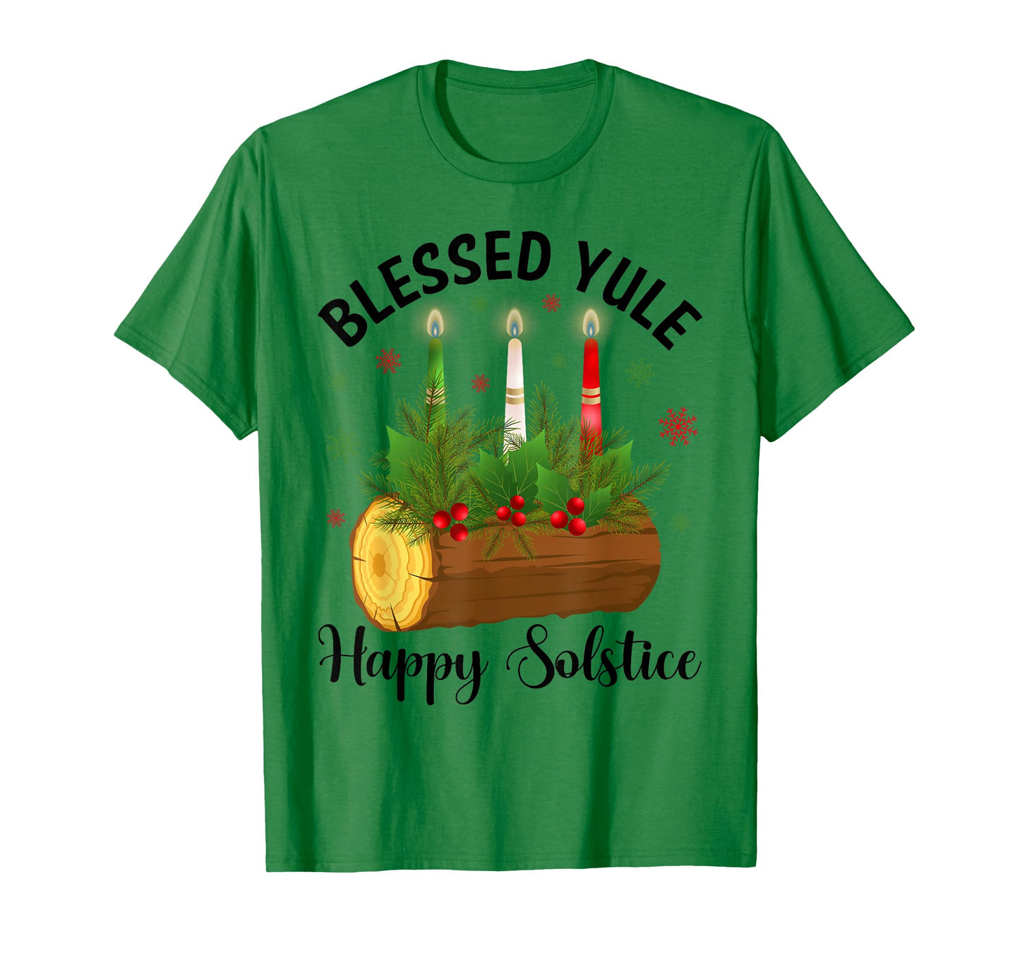 Blessed Yule Happy Solstice Merry Christmas PJS Women Men T-Shirt