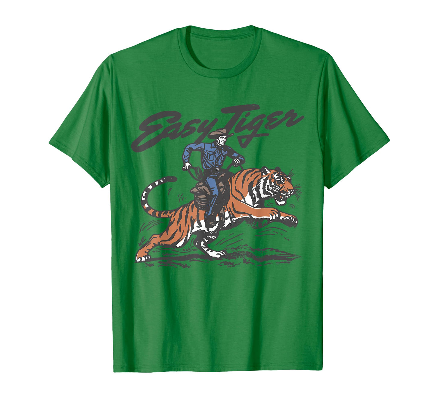 Easy Tiger Retro Cowboy Design Western Graphic T-Shirt