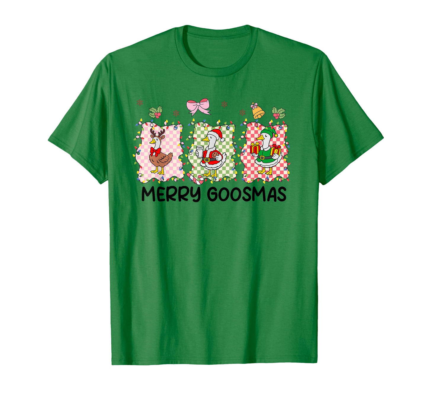 Merry Goosmas, Funny Santa Silly Goose, Merry Goose Xmas T-Shirt