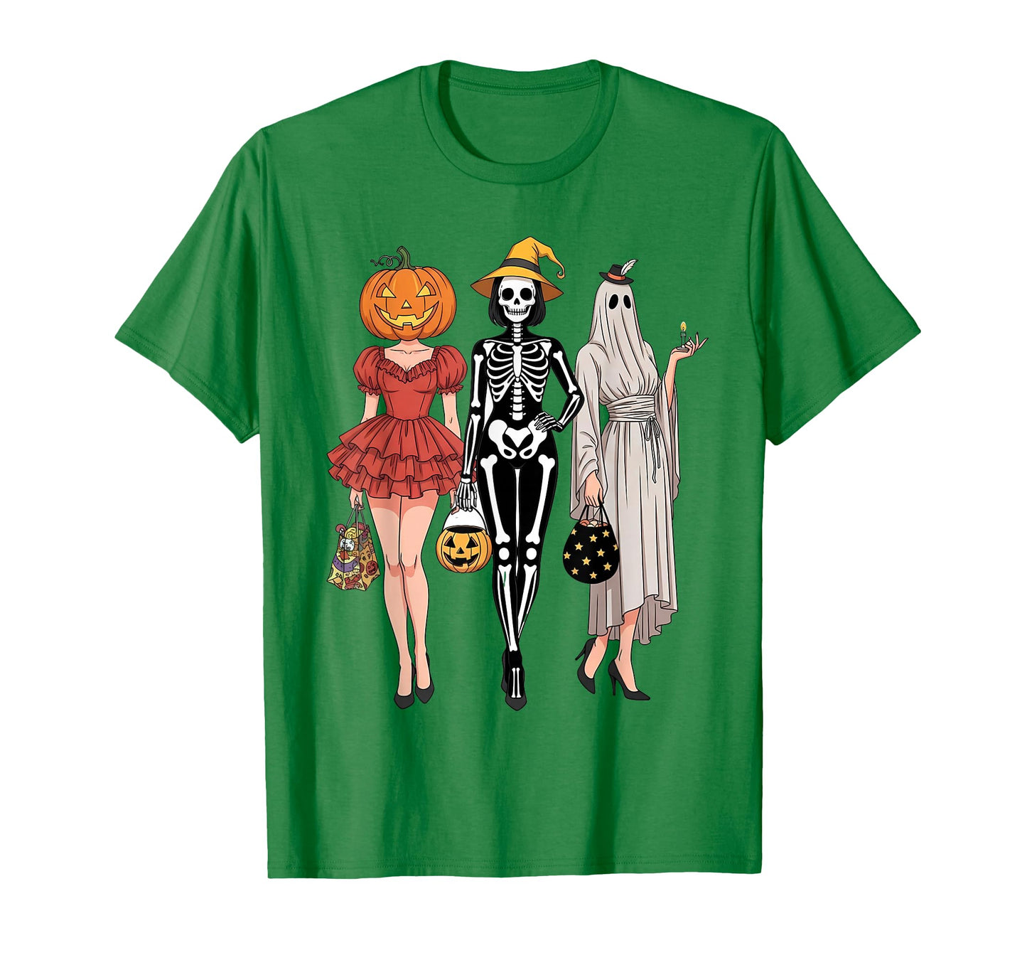 Halloween Witch Retro Vintage Pumpkin Adult Humor Pin Up T-Shirt