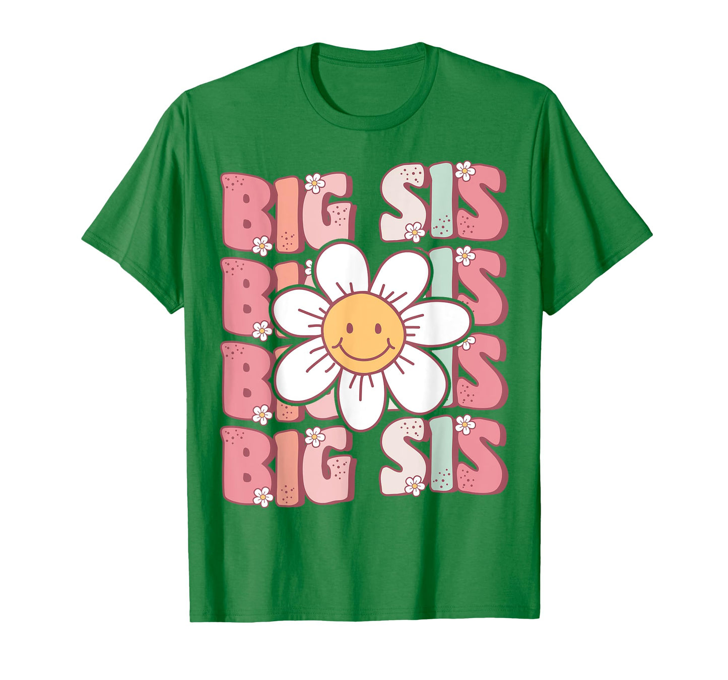 Groovy Big Sis Matching Family Birthday Party Daisy Flower T-Shirt